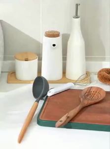 MEIZHUFU Rotating Kitchen Tool Organizer Drying Rack