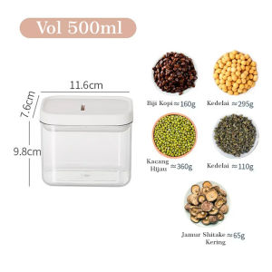 NexXIO Toples Kotak Snack Kedap Udara / Toples Pasta Bening Tebal / Toples Kue Lebaran