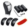 Universal Manual Transmission Car Gear Stick Shift Knob Shifter + 5/6 Speed 3 Caps. 