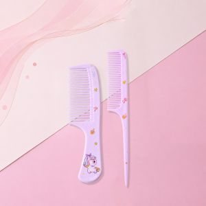 LD-C1021 Sisir Anak Set Isi 2pcs Karakter Kartun Lucu / Sisir Rambut Gagang Plastik 2IN1 / Hair Comb