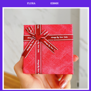 FLORA 0384H - Hộp đựng quà hộp đựng trang sức màu đỏ hồng