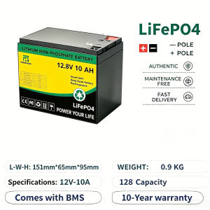 E-HONSTONE 12V LiFePO4 Deep Cycle Battery | Solar Storage  Battery With Smart BMS 10AH/25AH