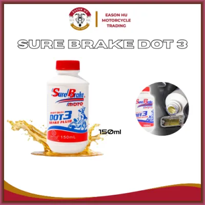 SURE BRAKE MOTO DOT 3 BRAKE FLUID 150ml heavy duty and off-road motorcycle universal brake fluid