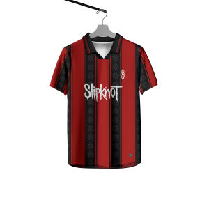 Kaos Jersey Vintage Retro Band Slipknot T-shirt Fullprint 3D Band Rock Metal