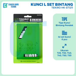 KUNCI L BINTANG SET TEKIRO 6 PCS TORX KEY SET 6PCS SHORT