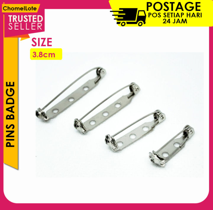 100pcs Pins badge pin name tag button batch Safety pin with lock safety