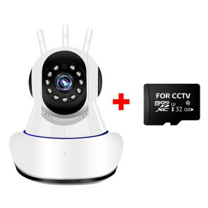 【Local Delivery】 Smart HD 1080P P2P Night Vision IP Camera Connect to Cellphone Wireless security with 3 antenna Baby Monitor ip cam CCTV Easy to Install IP Camera Baby Monitor