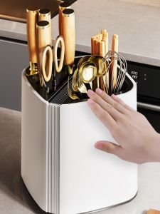 ที่เก็บมีด หมุนได้ ที่เก็บช้อน กล่องเสียบมีด จัดเก็บอุปกรณ์ต่างๆ ความจุขนาดใหญ่ เคาน์เตอร์ครัว G05