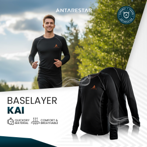 ANTARESTAR Official - Baselayer Baju Manset Pria Wanita Manset Baselayer Kai Series Olahraga Lengan Panjang Premium Quality