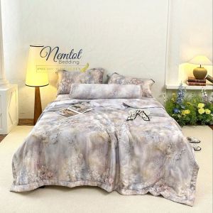️🥇Bộ Chăn Ga Gối Lụa Lyocell Lenzing Hồng Sắc Thiên Hương Chính Phẩm Nhập Khẩu _ Nemtot Bedding