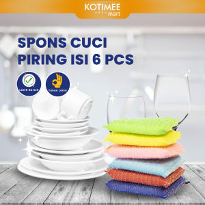 Spons Cuci Piring Minyak Serbaguna Isi 6 pcs