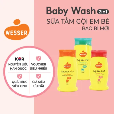 Sữa tắm gội WESSER 2 in 1 220ml [BAO BÌ MỚI]