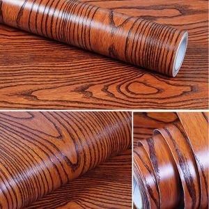 Wallpaper Dinding Kayu Serat Hitam Ukuran 45CM X 8METER