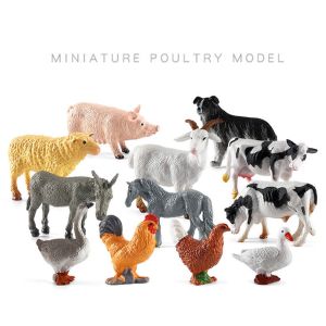 FLYING Creative Realistic Education Miniatures Farm Animal Model Figurines Simulated Poultry Toys