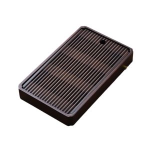 ZYJC SHOP Tre tự nhiên Khay trà Trung Quốc Đơn giản Có thể tháo rời Tấm thoát nước trà Dễ lau chùi Hình chữ nhật Khay đựng trà Phòng trà