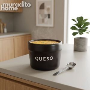 Muraditohome Taco Night Ceramic Dip Bowl Labeled Guac Queso Salsa Chips Condiment Pot