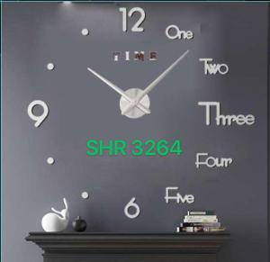 SHENAR (COD/GROSIR) SHR3261 JAM DINDING DIY/ JAM DINDING 3D/ DEKORASI RUANGAN/ JAM DINDING HITZ ANALOG HOUSEOFSHENAR168 - Jam Dinding Besar dengan Gerakan Mulus dan Tahan Air (80-130 cm)