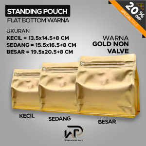 Kemasan Ziplock Bubuk/Biji Kopi Square Flat Bottom Wave Non Valve dan Valve Warna | Ziplock Flat Bottom Alumunium foil Non Valve Packaging Kopi | Standing Pouch Gusset