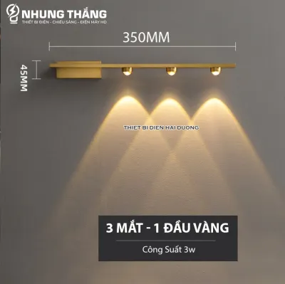 Đèn Soi Tranh - Đèn Rọi Gương Led 2-3-4 Đầu Đèn Chiếu Sáng - Ánh Sáng Vàng - Kiểu Dáng Hiện Đại Sang Trọng - Bảo Hành 12 tháng - CÓ VIDEO