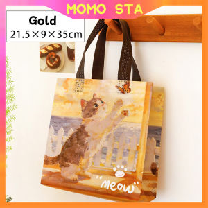 1PC Cute Cat Handbag Kids Nonwoven Bag Teachers Day Gift Bag Storage Bag Christiams Gift