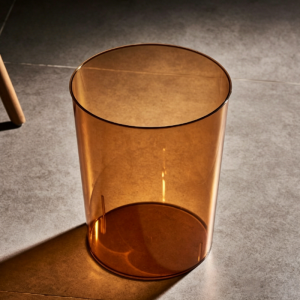 Household Transparent Trash Can for Kitchen Bedroom Bathroom and Dormitory Garbage Can Light Luxury Storage Bucket
