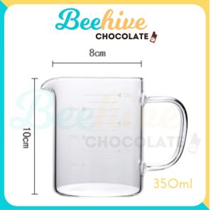 Minimalist Wooden Bamboo Lid Measuring Coffee Milk Glass Cup 350ml - 500ml