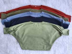 Atasan knit hornet model batwing anak perempuan usia 3-10 tahun trendy dan kekinian