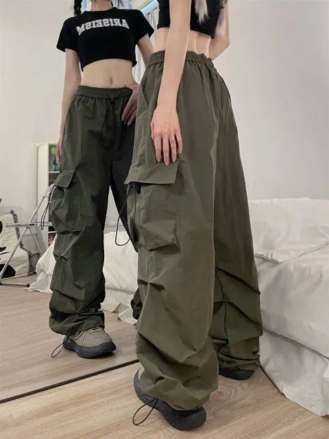 Women Y2K E-Girl Streetwear High Waisted Cargo Pants Nepal