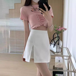 COD不规则a字短裙女夏季夏季新款高腰显瘦白色半身裙设计感小众2026新品
