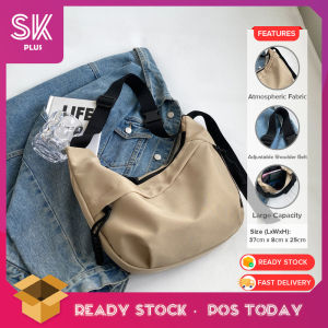 SKPLUS Casual Denim Crossbody Nylon Bag For Lightweight Essential With Adjustable Shoulder Strap Dumpling Bag Beg Selempang Denim Kasual - Fulfilled by SKPLUS