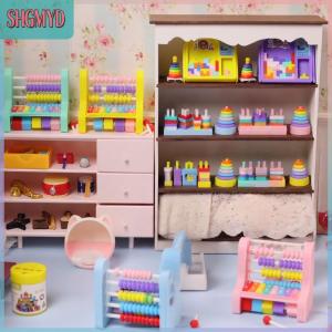 【SHGMYD】 การตกแต่งฉากขนาดเล็ก1เซ็ตบ้านตุ๊กตาขนาดเล็กถังไม้ประกอบบล็อกโมเดลสำหรับอุปกรณ์ตุ๊กตา