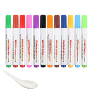 Pack of 12 Floating Whiteboard Markers for Kids Art Craft Project 12 Colors Erasable Whiteboard Markers Rounded Tip
