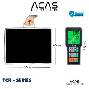 ACAS TCR Timbangan Lantai Kapasitas 100KG - 300KG - 600kg  Tanpa Kabel Wireless Electronic Digital Platform Scale Free Charger Timbang Duduk Meja Koper Jinjing Tangan Barang Ekspedisi 100 - 300 - 600 Kg