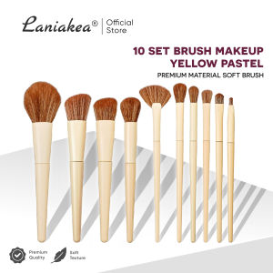 LANIAKEA 10 PCS Set Kuas Makeup Premium Kuas Alami Eyeshadow Blushon Face Brush