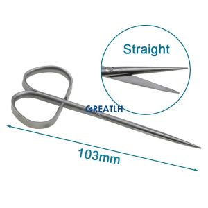 Stainless Steel Twist Handle Separation Scissors Curved Straight Ophthalmic Instrument