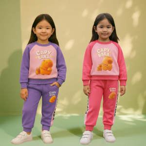 SETELAN SWEATER ANAK LAKI LAKI DAN PEREMPUAN KARAKTER CAPYBARA USIA 1-6 TAHUN