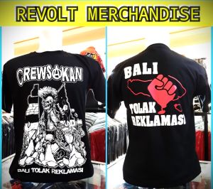 kaos CREWSAKAN (bali tolak reklamasi) T-shirt crewsakan kaos band kaos punk revolt merchandise