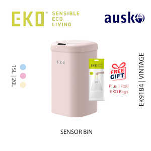 EKO Sensor Bin | EK9184 | Vintage | Dustbin | 15L 20L | Kitchen Bin | Bathroom Bin | Smart Sensor