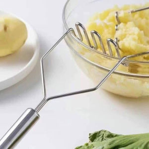 304 Stainless Steel Potato Rice Masher Press Mashed Potato Wavy Kitchen Cooking Tool