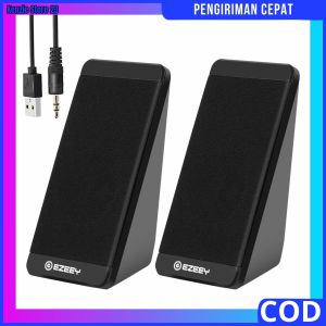 COD EZEEY Multimedia Active Speaker Stereo 2.0 HiFi 3.5mm 2x2.5 W - S5 / 2 speaker audio sambung hp pc komputer laptop USB kecil aktif full bass / speaker kabel murah desain elegan unik mini suara keras / promo pengiriman cepat terbaru paling top bagus