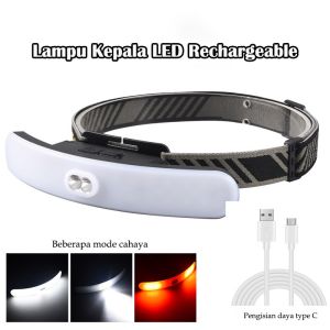 Lampu Kepala LED Tanpa Bayangan Untuk Nail Art Lampu Sorot Tipe C Yang Dapat Diisi Ulang Lampu Peringatan Lampu Merah Portabel Luar Ruangan | Lampu Kepala LED Tanpa Bayangan | Lampu Nail Art | Senter Kepala Tanpa Bayangan