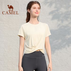 Camel sports womens sports t-shirt short sleeve running yoga tops for female