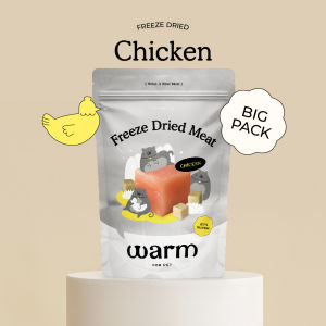 WARM For Pet Freeze Dried Meat (350gram/175gram/80gram/60gram/40gram) Premium Cat /Dog Food (Dry/ Treats/ Supplement) Chicken Salmon Duck superfood
