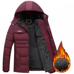 Thick Warm Winter Parka Men Fleece Hooded Men Winter Jacket Coat Military Cargo Jackets Mens Overcoat Streetwear FECHENG 2023