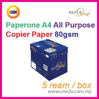 PaperOne A4 All Purpose 80gsm 500 Sheets / ream (5 ream/ box) A4 Paper / A4纸