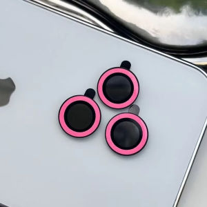 2-3Pcs Luminous Lens Camera Protector Film For iPhone 16 12 11 13 14 15 Pro Max 15 Plus 12 Mini Lens Ring Glass Camera Lens Caps