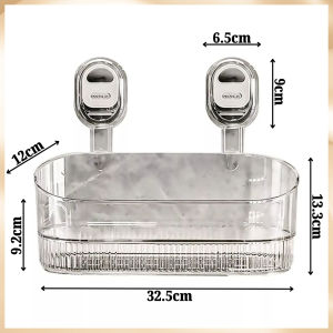 Luxury Glacier Pattern Waterproof Suction Cup Storage Organizer with Ventilation for Bathroom and Kitchen