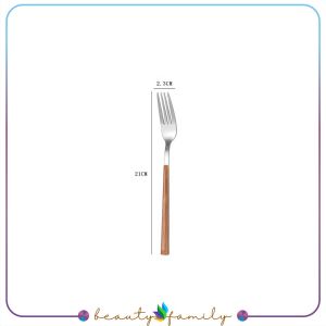 BF-C1166 Sendok Garpu Stainless Steel Korea Handle Kayu / Alat Makan Sendok Garpu Gagang Kayu Spoon