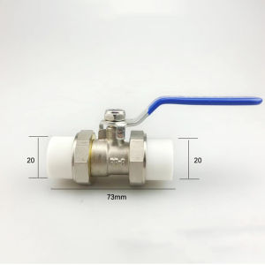 Brass PPR Ball Valve Heat Plumbing Fitting Double Union Socket Live Connect DN20 DN25 DN32