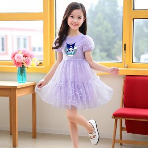 Girls Dress New Kuromi Dresses Cotton Sequins kids Princess Skirt elegant Children party dress